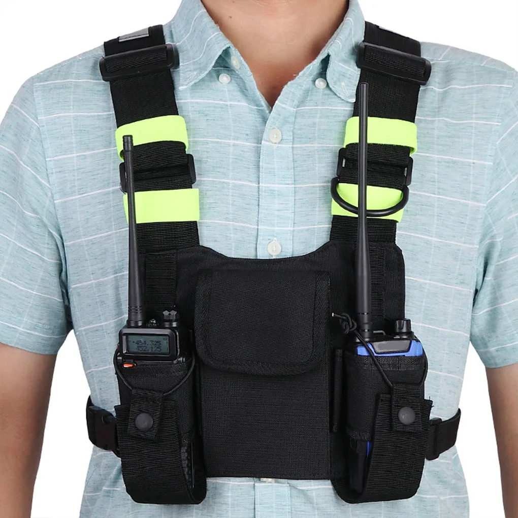 

Walkie Talkie Chest Bag Universal Two Way Radio Vest Harness Pack Pouch