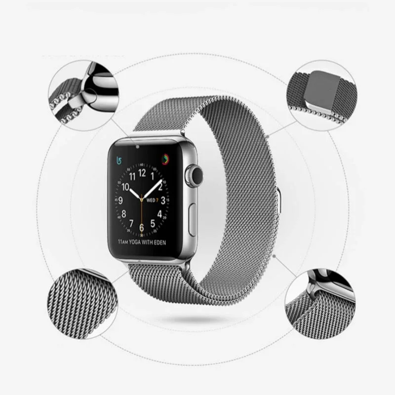 Milanese Loop Strap For Apple watch ultra Band 49mm 44mm 40mm 45mm 41mm 42mm 38mm 45 mm belt bracelet iWatch series 3 6 se 7 8