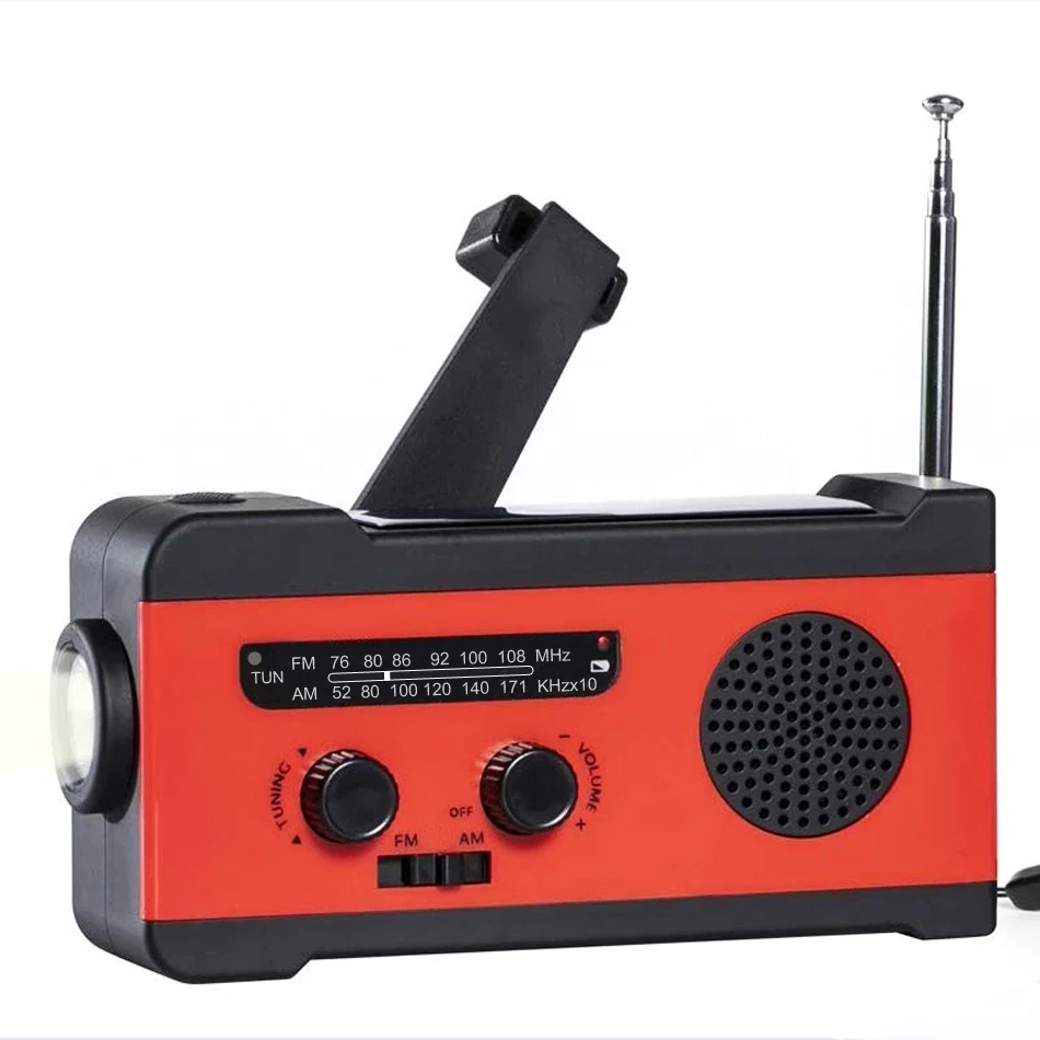 

Экстренный генератор ручного управления на солнечной энергии, 2000 мАч, банк AM/FM-радио, заводная Аварийная сигнализация, сирена, Динамо, свето...