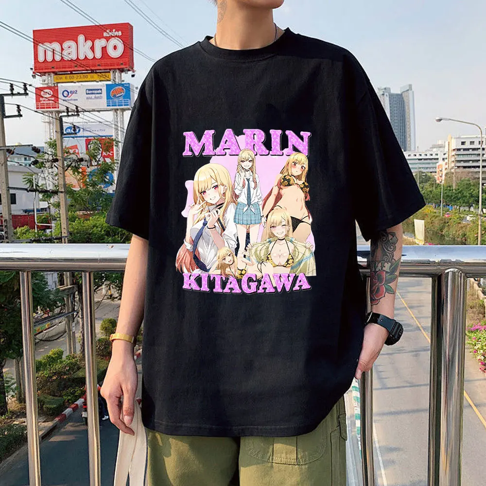 

Anime My Dress-Up Darling Marin Kitagawa Woman T-shirts 2022 Summer Harajuku Short Sleeve O-Neck Cotton Woman T Shirt Oversized