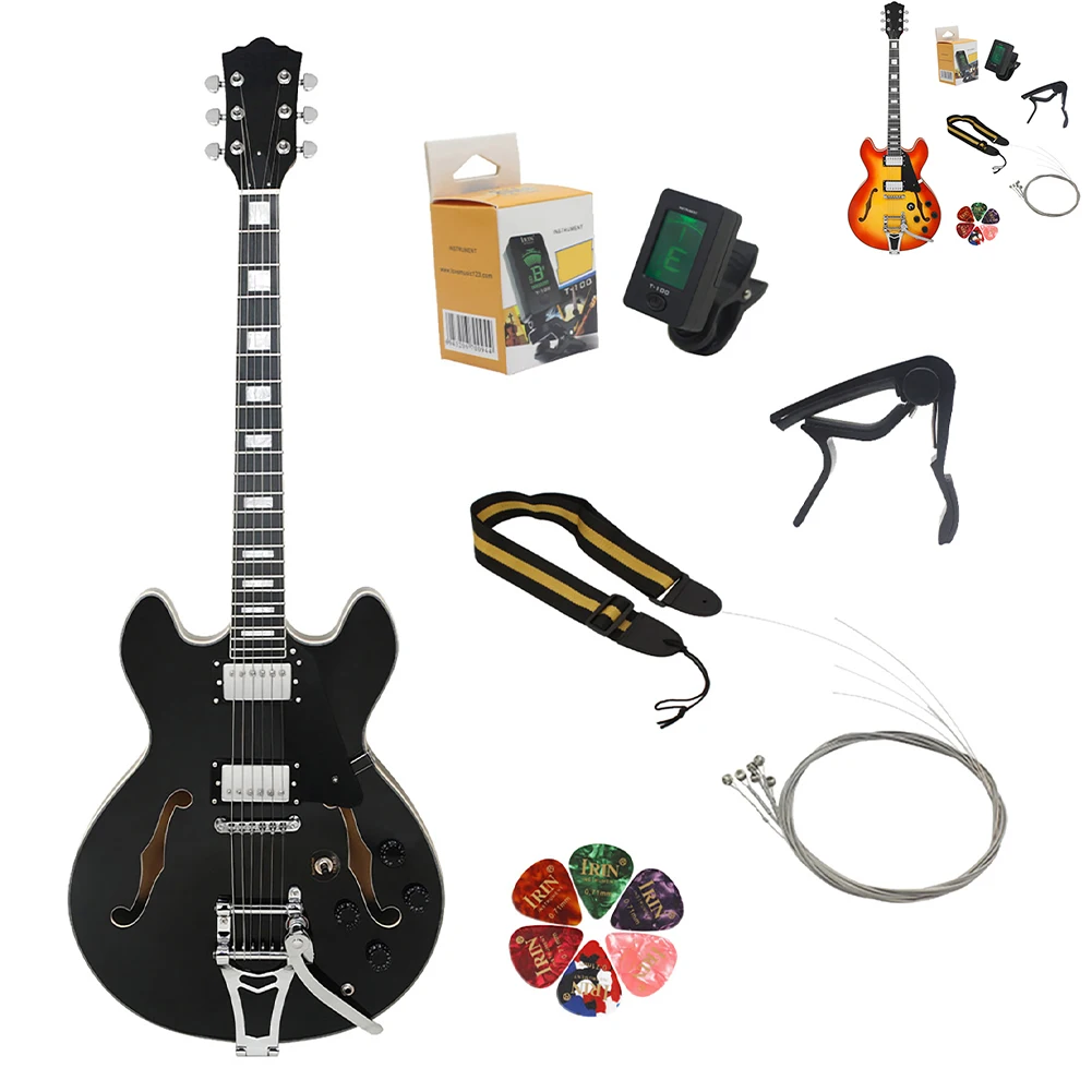 

YOUZI Electric Guitar Beginner Kit Maple Guitar Neck Electric Guitar Accs With Pick Strap Strings Cable Tuner Capo Rocker Wrench