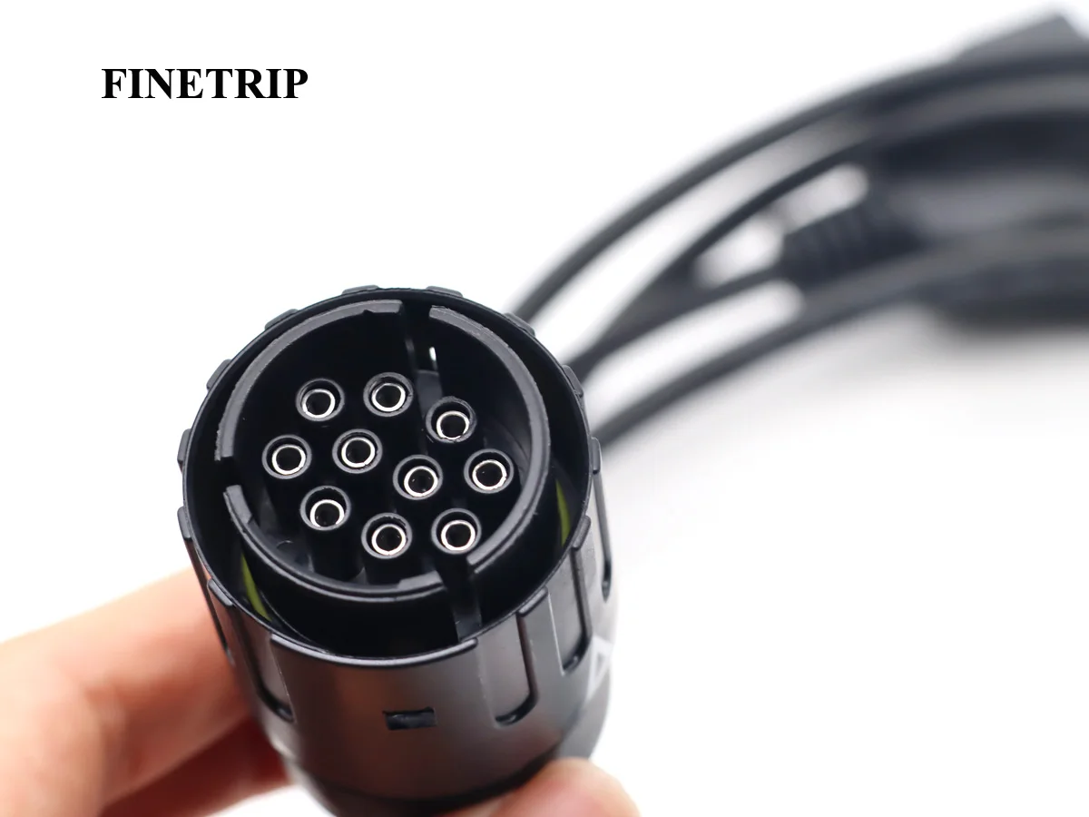 For BMW Motorcycles 10 Pin Adapter ICOM-D Cable 10Pin To 16Pin OBD2 Diagnostic Connector Motobikes OBD 2 Extension - купить по