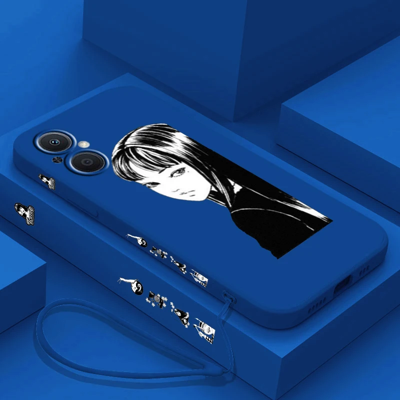 Чехол для телефона Anime Tomie Kawakami OPPO Find X5 X3 X2 Lite Pro Neo A5 A53 A94 4G 5G Liquid Left Rope Soft Cover