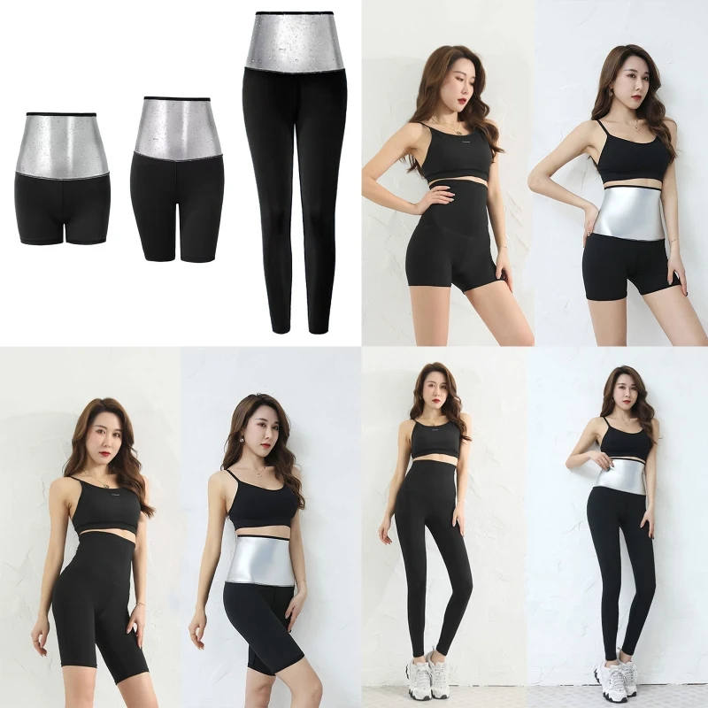 Women Neoprene Sauna Leggings Sweat Shorts Weight Loss Workout Running Capris Slimming Compression Thermo Pants
