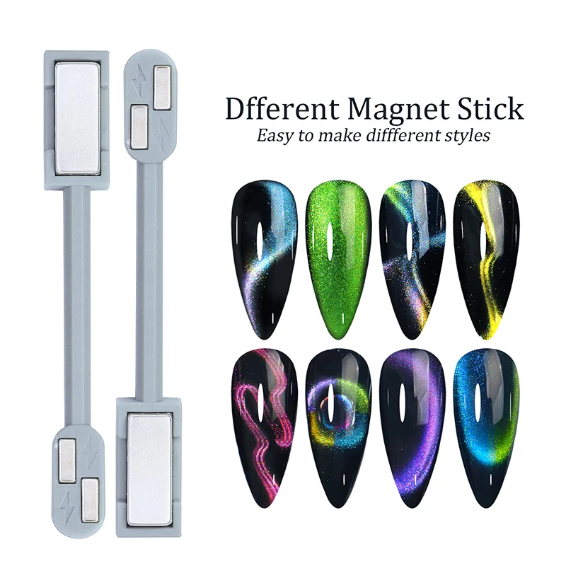 

Магнитная палочка с двойной головкой, многофункциональная полоска для 3D дизайна геля для наращивания ногтей, инструмент «кошачий глаз», Гель-лак для дизайна ногтей, салон
