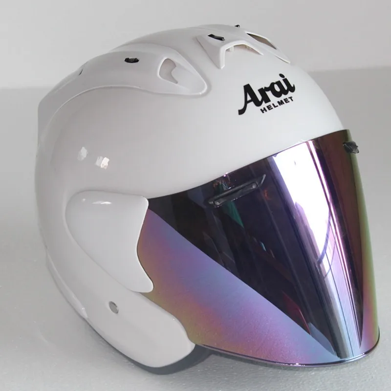Half Helmet 1/2 Mouth Motorbike White Motorcycle Capacete Casco Filter Perfect for Open Face Motocross White Safety helmet enlarge