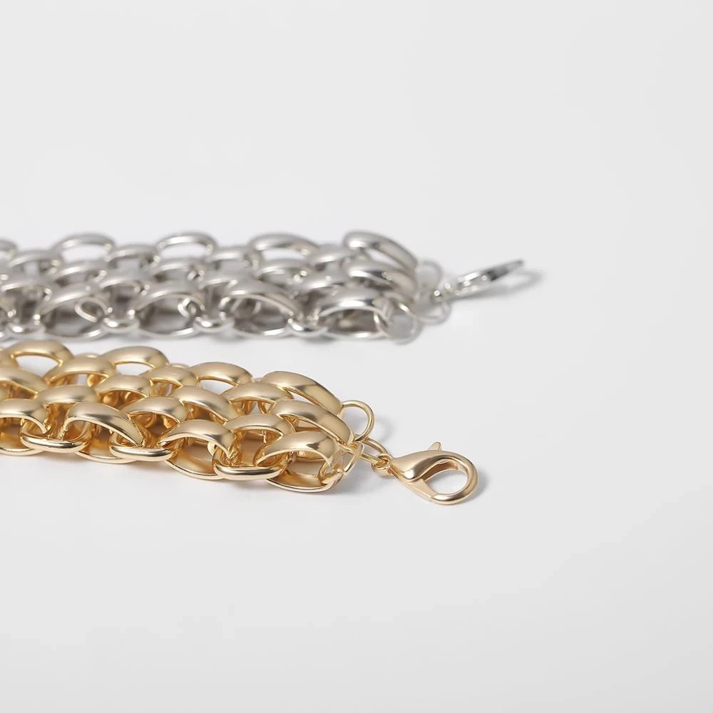 Колье-чокер женское в стиле панк массивное золотого цвета | Украшения и