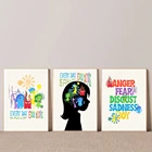 Цифровой художественный постер с пятью ядрами эмоциями, школьный советник, офис, психология, многообразие психического здоровья, Картина на холсте, Настенный декор