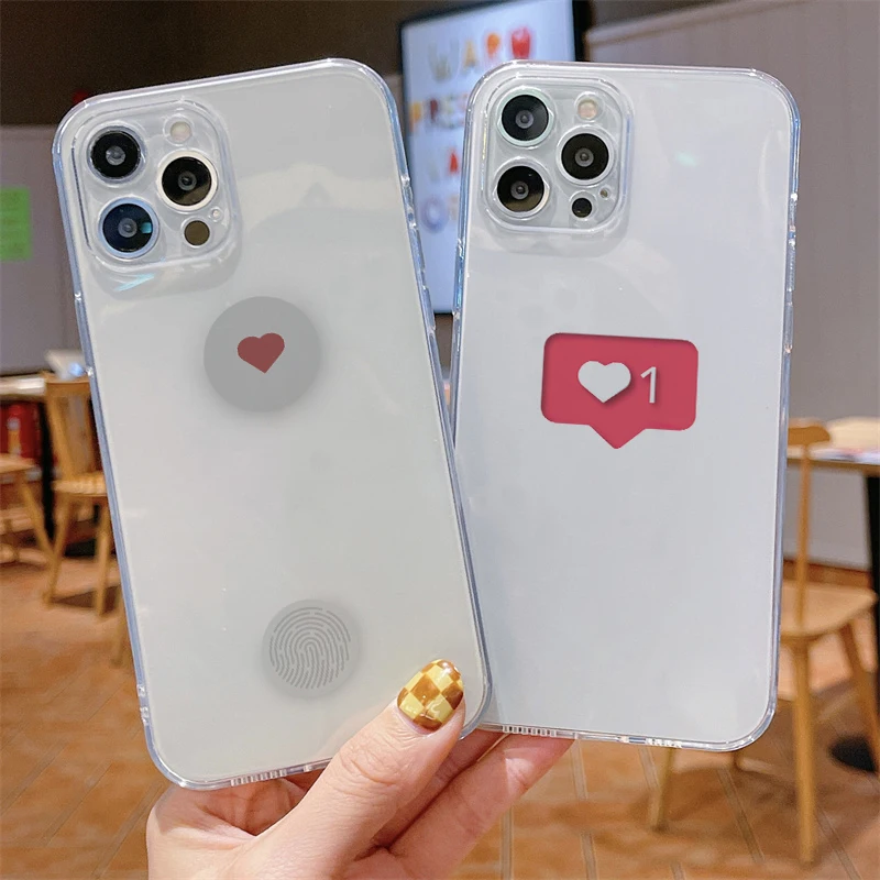 

Simplicity Button Cases For iPhone13 Pro Max Mini 11 12 Pro Max X XR XS Max SE2020 8 7 6 6S Plus Like Tips Soft Silicone Cover
