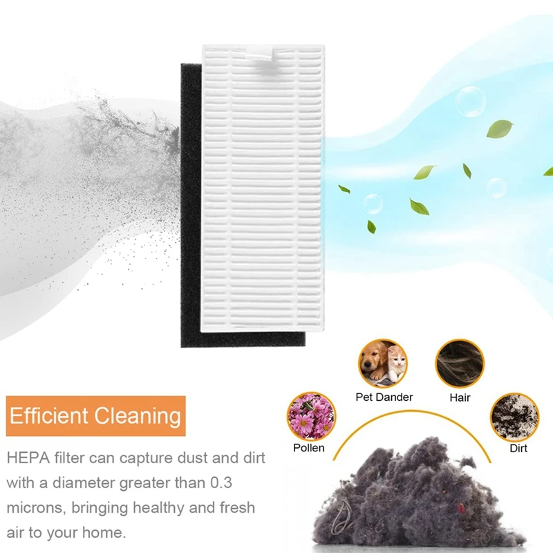 Replacement Parts Side Brush Hepa Filter High Guality Compatible For Ecovacs U2 DGN22 Robot Vacuum Cleaner Accessories