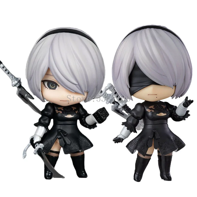 

10cm NieR:Automata 2B Anime Figure #1475 YoRHa No.2 Type B Action Figure NieR Automata 2B Figurine Collection Model Doll Toys