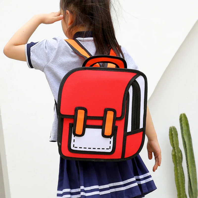 2022 New Children Cartoon Backpack Back To School DIY Schoolbag Outdoor Portable Backpack for Girl Boy Hot
