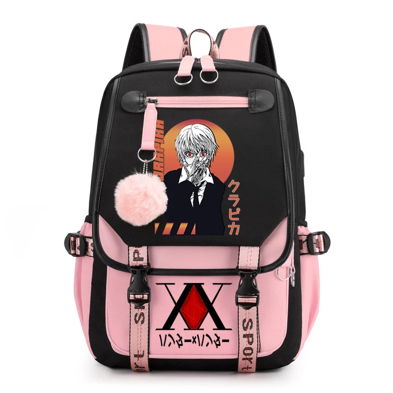 

Холщовый Рюкзак на молнии для студентов колледжа, вместительный школьный ранец с рисунком аниме Харадзюку, для путешествий