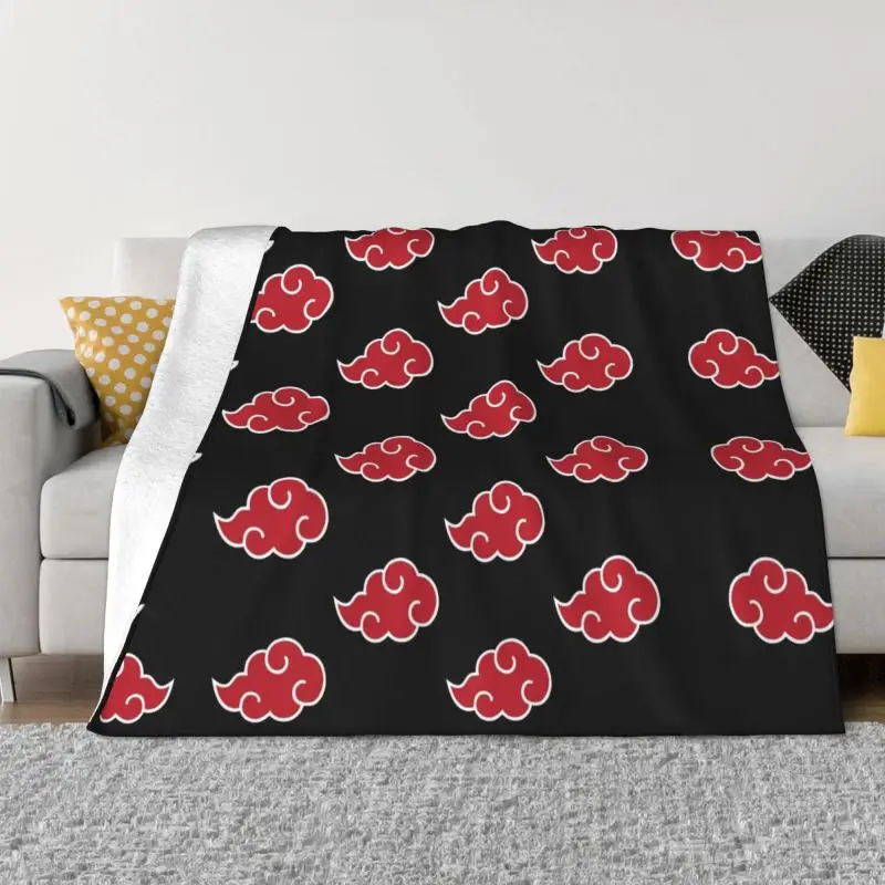 

Akatsuki Neji Konoha Ultra-Soft Fleece Throw Blanket Flannel Red Cloud Uchiha Itachi Sasuke Blanket for Bedding Home Couch Quilt