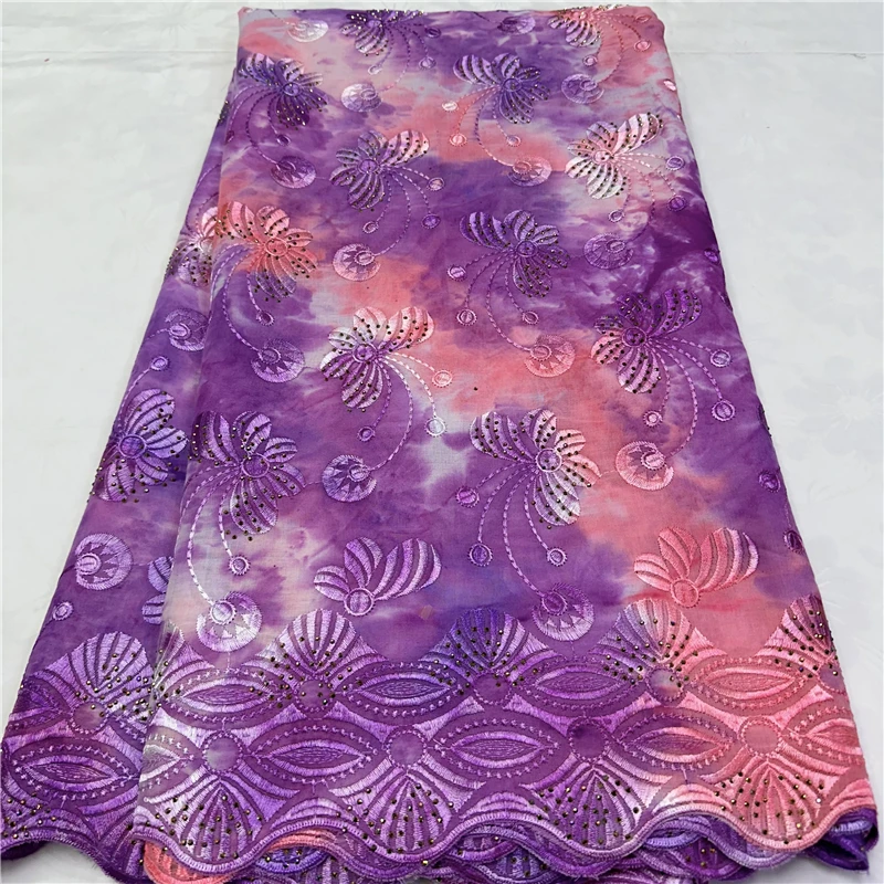 5 ярдов швейцарская вуаль кружевная ткань лафия окрашенная в галстук вышивка