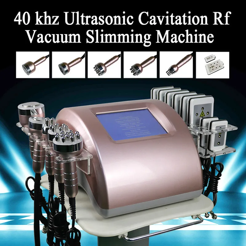 

40K Ultrasonic Cavitation Liposuction 8 Laser Pad Laser Vacuum Multipolar Skin Care Salon Spa Slimming