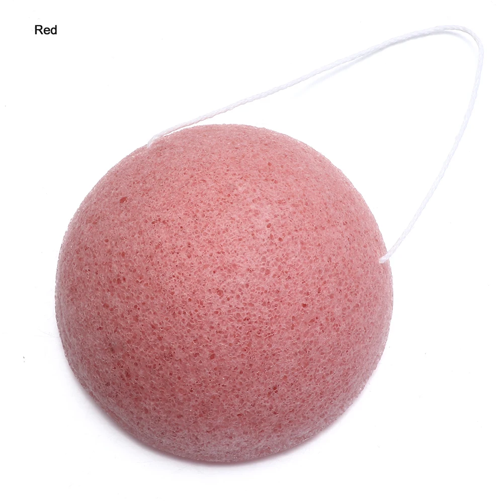 Фото Губка Konjac для мытья лица, круглая губка konjac konnyaku, очищающий отшелушивающий крем для лица, спонж для купания, спонж для мытья лица №5