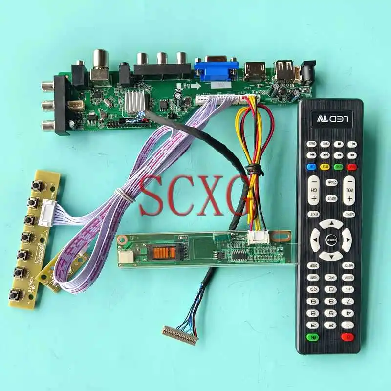 

Плата контроллера цифрового дисплея DVB для LTD121EC3L LTD121ECAK Kit LVDS 20 Pin 1024*768 USB HDMI-совместимая VGA AV 1-CCFL 12,1"