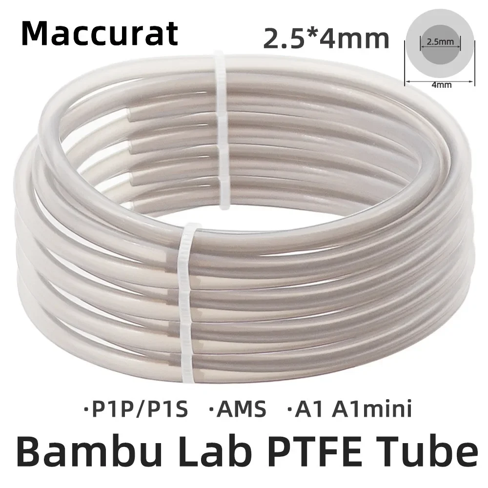 Для Bambu Lab P1P AMS A1 мини-3D-принтер Teflonto Труба из ПТФЭ Трубка Боудена Экструдер 1 75 мм ID2