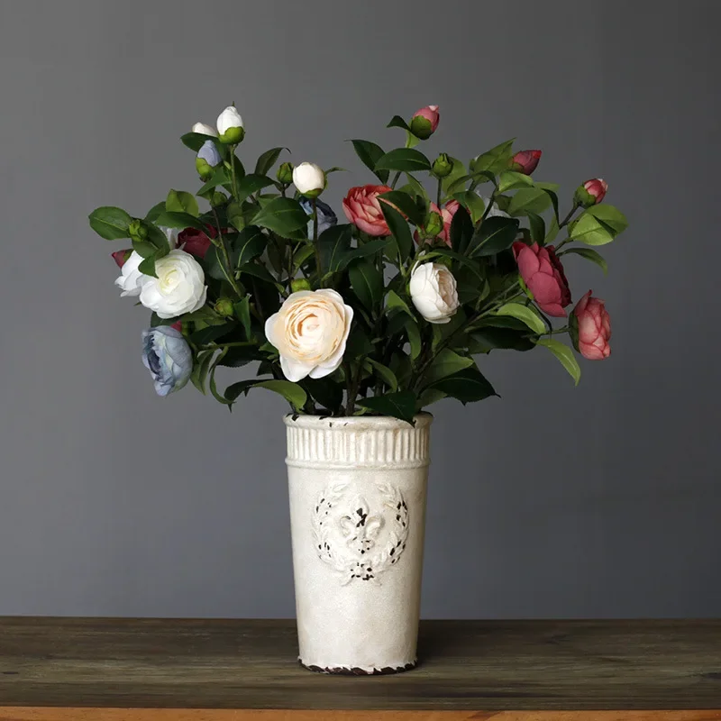 55 см искусственная камелия украшение дома шелковый цветок свадебная сцена