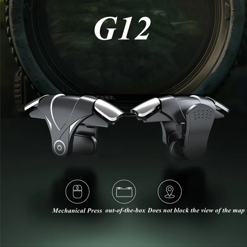 

G12 Mobile Phone Gaming Trigger Game PUBG Shooter Joysticks Gamepad Shooting ABS Aim Key Button L1 R1 Controller for IOS Android