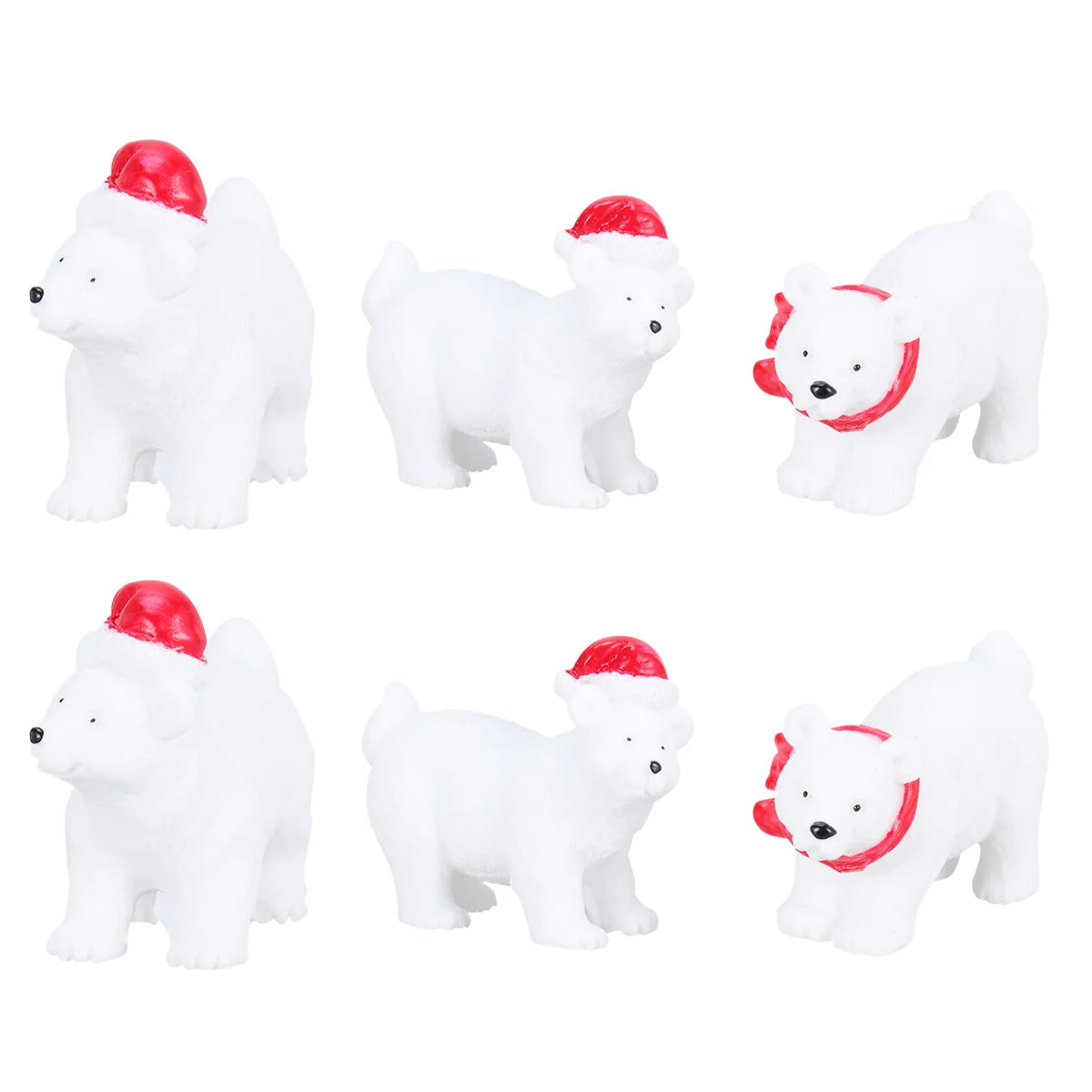 

Christmasbears Mini Figurine Decorations Ornaments Resin Tree Xmas Landscape Micro Crafts Figurinesminiature Ornament Statue