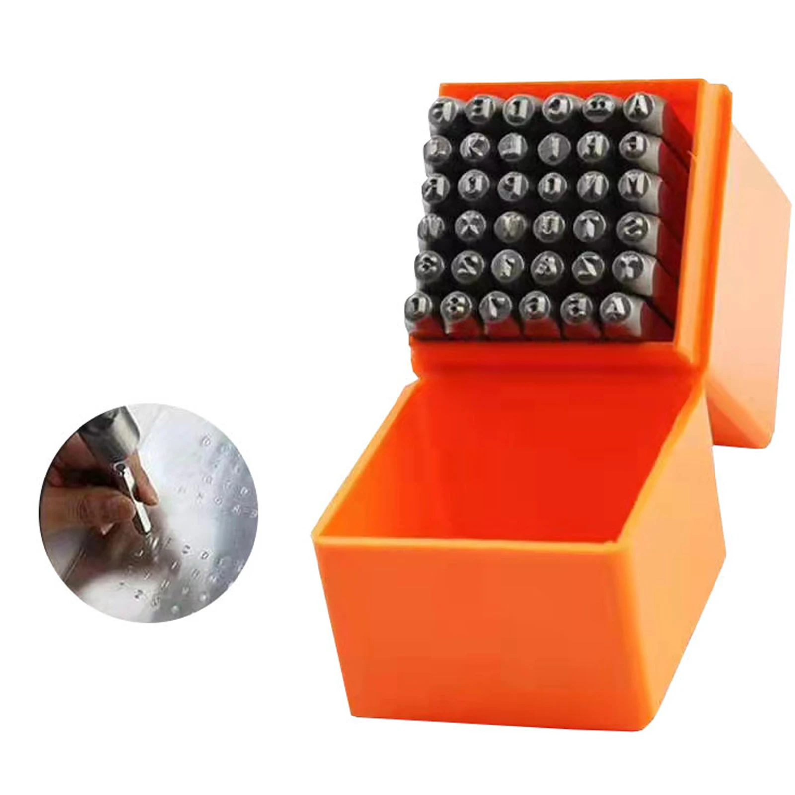 

36 Pieces/Box Black Iron Alphabet Letters A-Z and Numbers 0~8 Stamp Set Stamps for Teaching Play Jewelry Making Tools