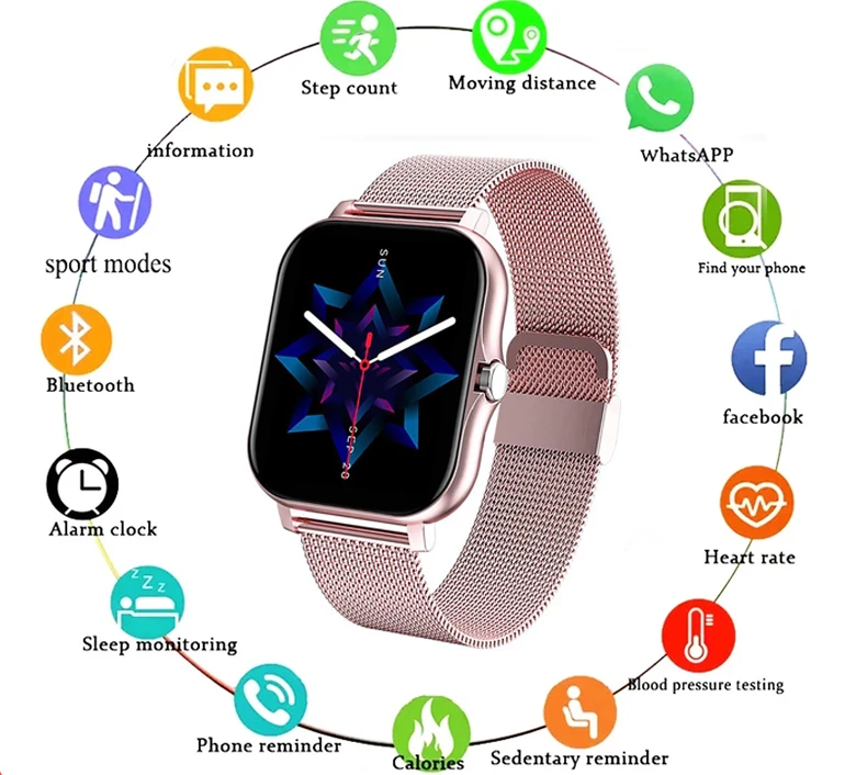 Смарт-часы для Apple Huawei Xiaomi Y13 с шагомером, Bluetooth, 1,69 дюйма