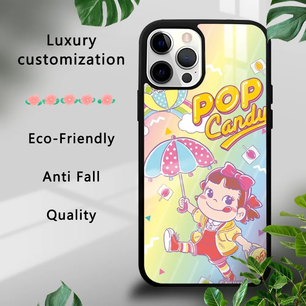 Чехол для телефона F-Fujiya Milky P-Peko-Chan iPhone 16 15 14 13 12 11 Pro Xs Max Mini Plus Celulares Hard Funda