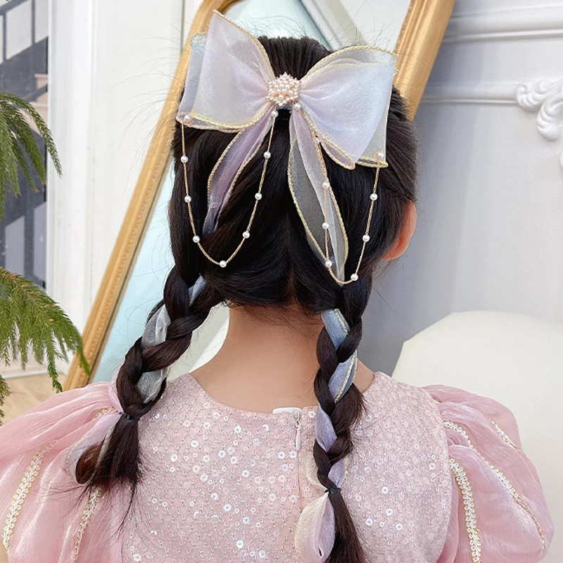 

Cute Flower Hair Band for Girls Child Colorful Chiffon Bow Ribbon Hairpins Handmade Strawberry Hairbands Birthday Gifts Headband