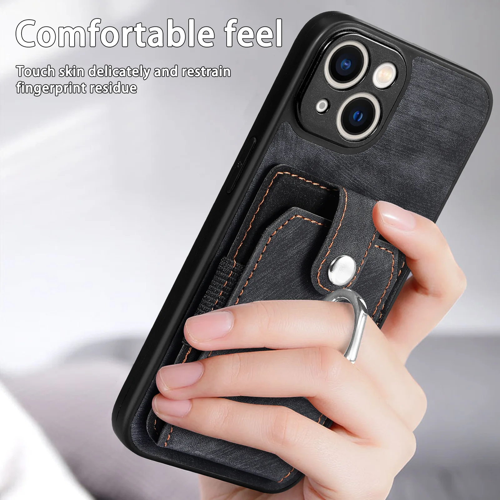 Кожаный чехол в стиле ретро с кольцом на палец для Xiaomi Poco X6 Pro M5 F5 X5 X4 X3 NFC M4 M3 F3 C31