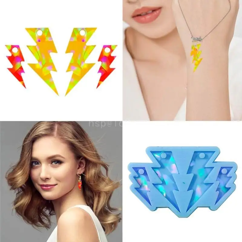 Голографические серьги-молнии Pendnat силиконовая форма привлекательный ювелирный