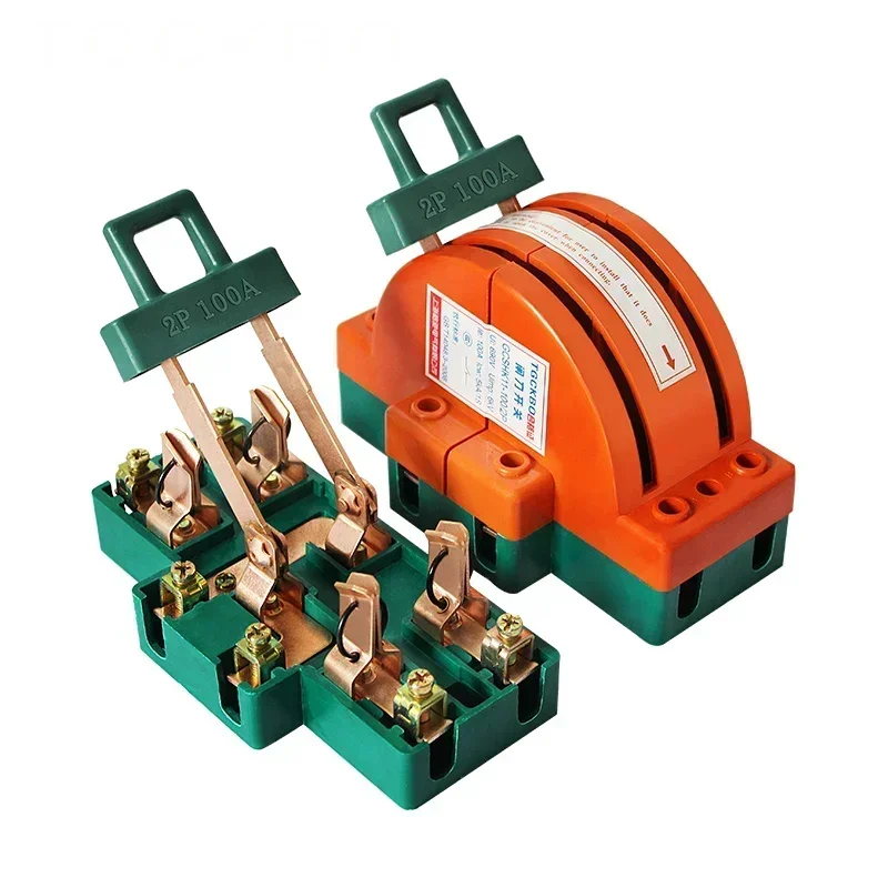 Double throw two-way reversing knife switch single-phase 2P3P4P Three-phase electric power double Transfer 32A63A100A225A