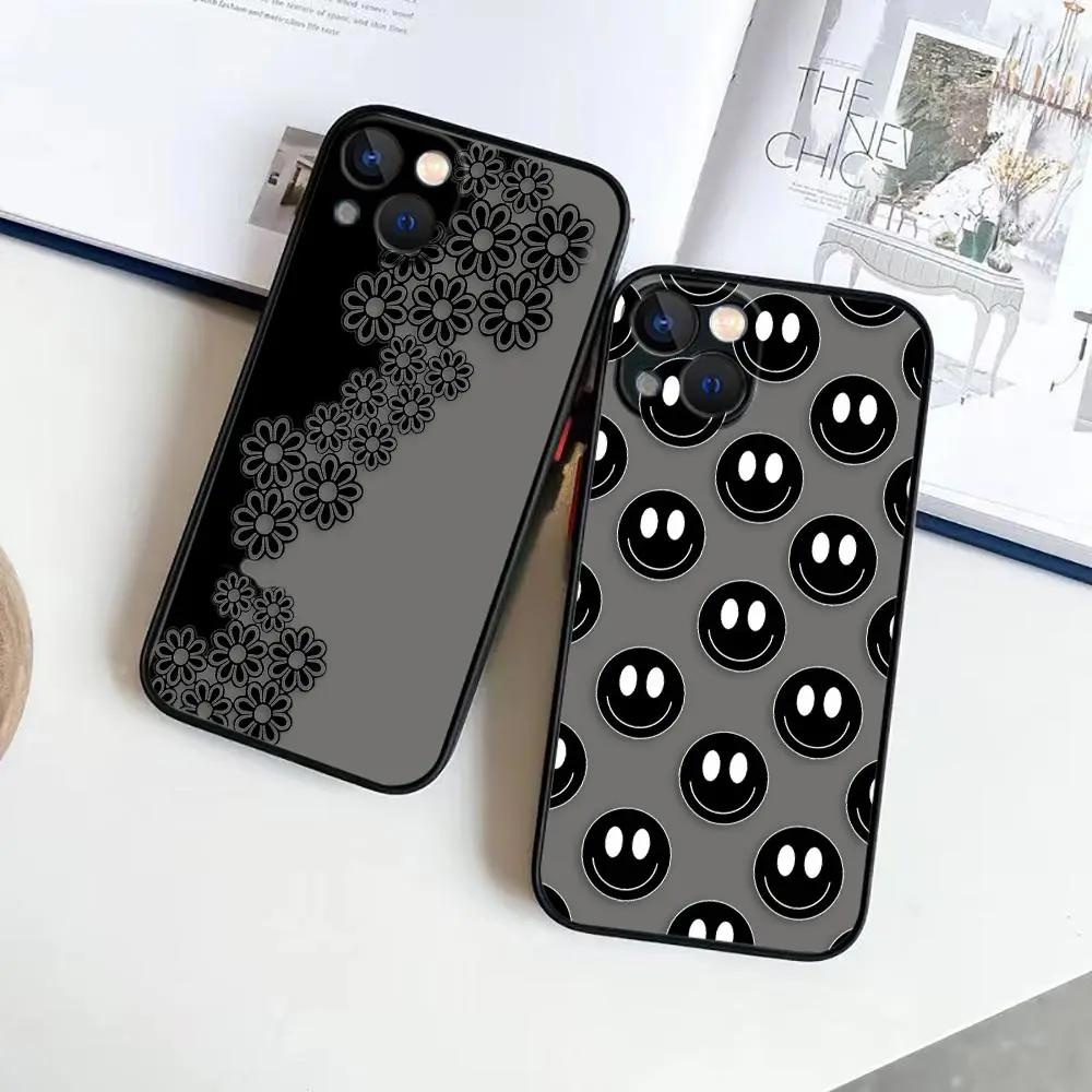 Matte Phone Case for iPhone 14 13 11 12 MINI Pro XS Max XR X 7 8 SE 2022 2020 6 6S Plus Case Funda Beautiful Small Fresh Flowers