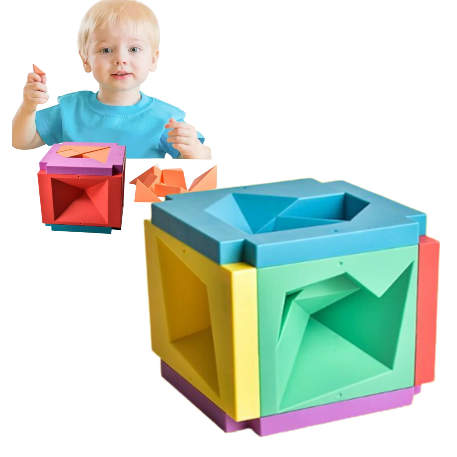 

Волшебные квадратные Пазлы для детей 4-7 лет геометрические танграммы Игра Головоломка для мозга Гео Дошкольное обучение Stem Монтессори