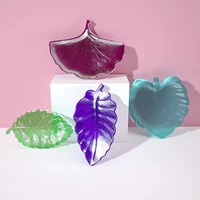 diy ginkgo leaf storage plaster tray maple leaf shaped jewelry storage dish silicone mold for handmade gift concrete resin mould