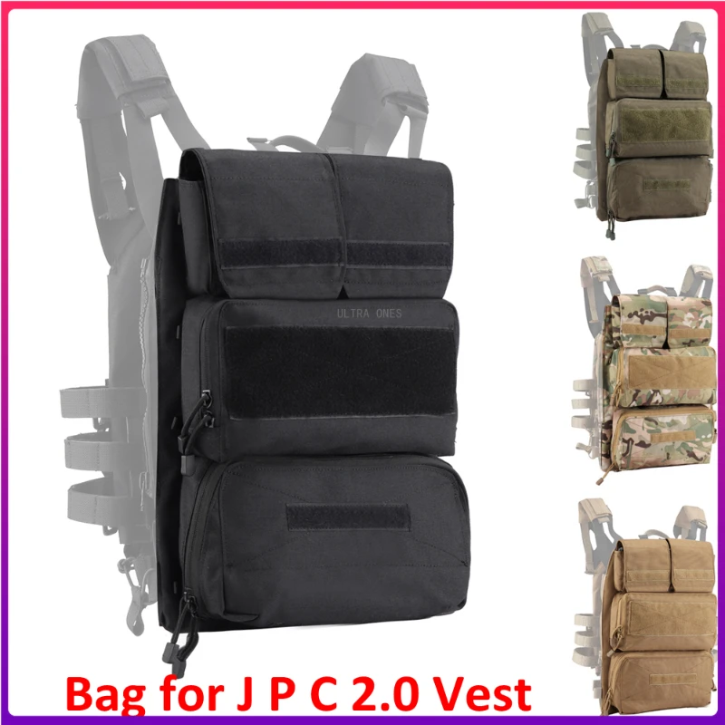 

Tactical Bag for J P C2.0 Vest Accessory Bags Zipper-on Pouch Hunting Military Bag Airsoft Plate Carrier for J P C Vest 2.0