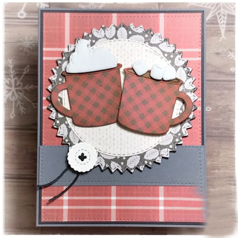 Новые кофейные и какао металлические штампы для высечки/рельефные Diy карты