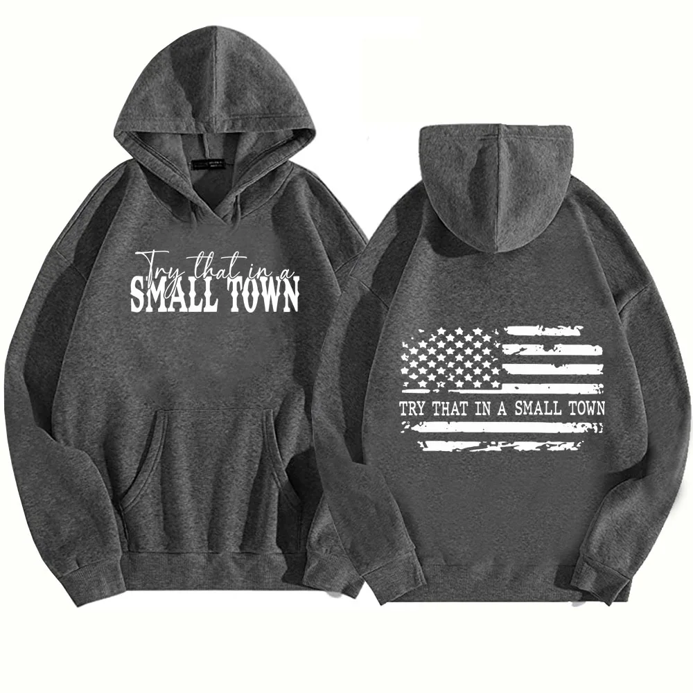 Толстовка с капюшоном Try That In A Small Town толстовка кантри-музыкой мужской и женский