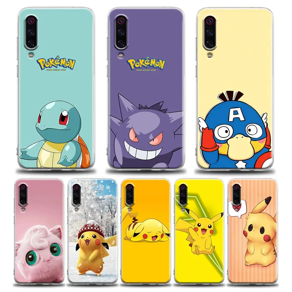 

Pokemon Logo and Icons Phone Case for Xiaomi Mi 11 10 Lite 10T 9 SE 11T Note 10 Pro Poco M3 F3 X3 M4 Silicone Case Cover Pikachu