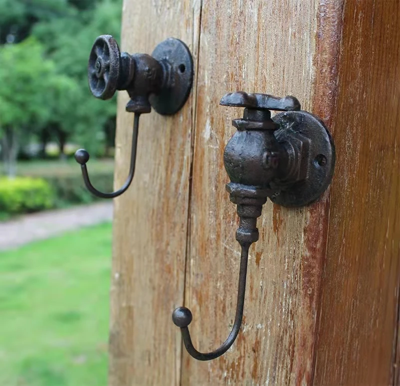 Деревенский винтажный промышленный чугунный крючок настенные крючки для сада