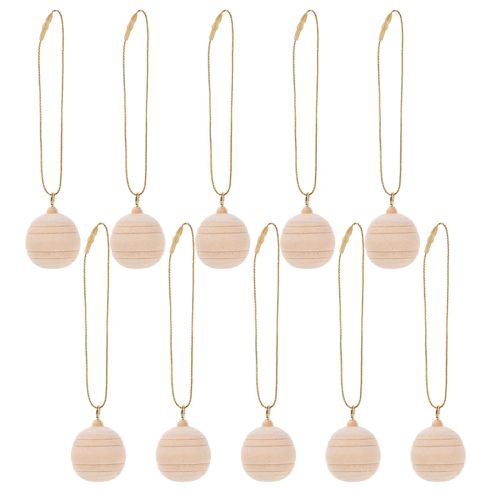 

10 Pcs Christmas Decorations Balls DIY Wooden Xmas Crafts Unfinished Cute Graffiti Toys Decors Child Blank