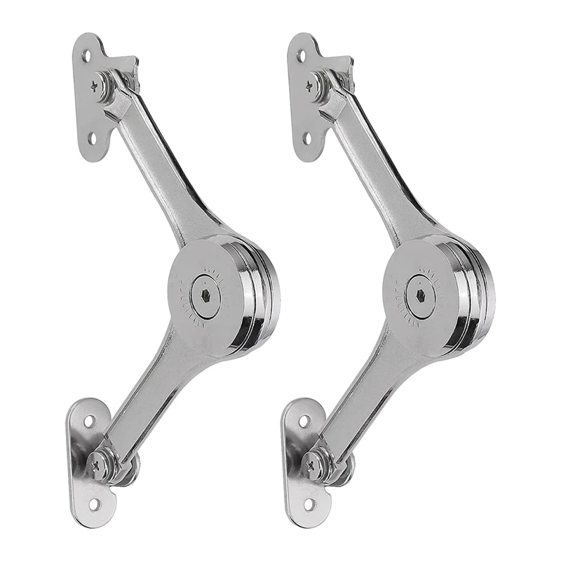 

2 Pcs Heavy Duty Lid Hinges Soft Close, Support Hinges Keep Lid Open Safe For Cabinets Kitchen Maximum Support 50Lbs