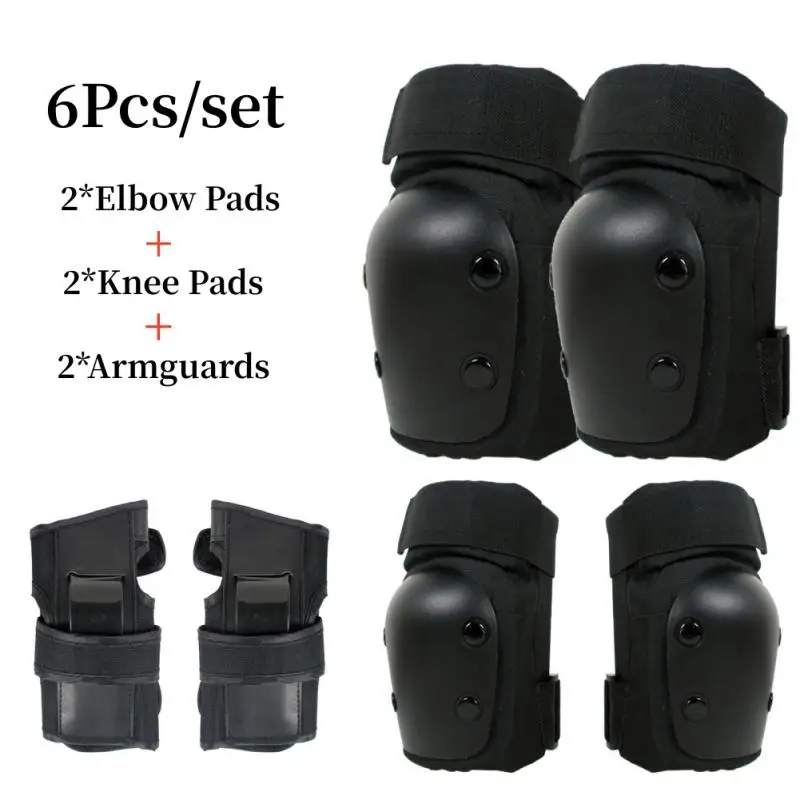 

6Pcs Adult/Youth Knee Pads Elbow Pads Wrist Guards Protective Gear Set for Multi Sports Skateboarding Skating Cycling Protective