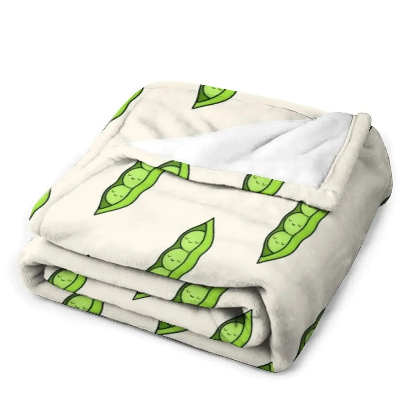 Одеяло Горох в уютную стручку мягкое теплое зимнее фланелевое летнее одеяло