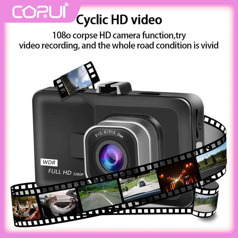

Dashcam Universal 3 Inch Mirror Driving Recorder Full Hd 1080p Portable Dash Camera Car Accessories Car Dvr Large Screen
