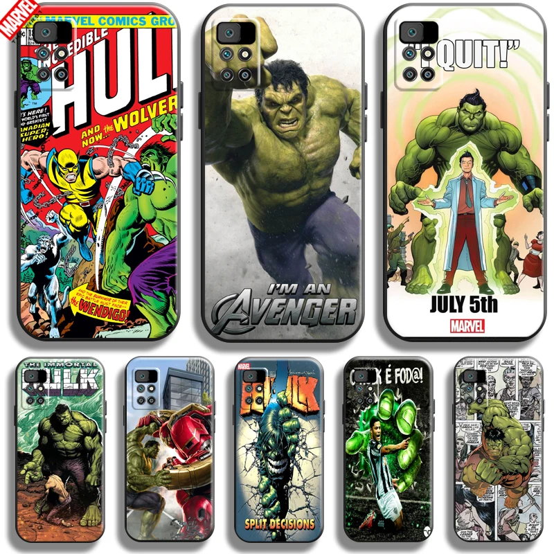 

Marvel Hulk Avengers For Xiaomi Redmi 10 Phone Case 6.5 Inch Soft Silicon Coque Cover Black Funda Comics Captain America Thor