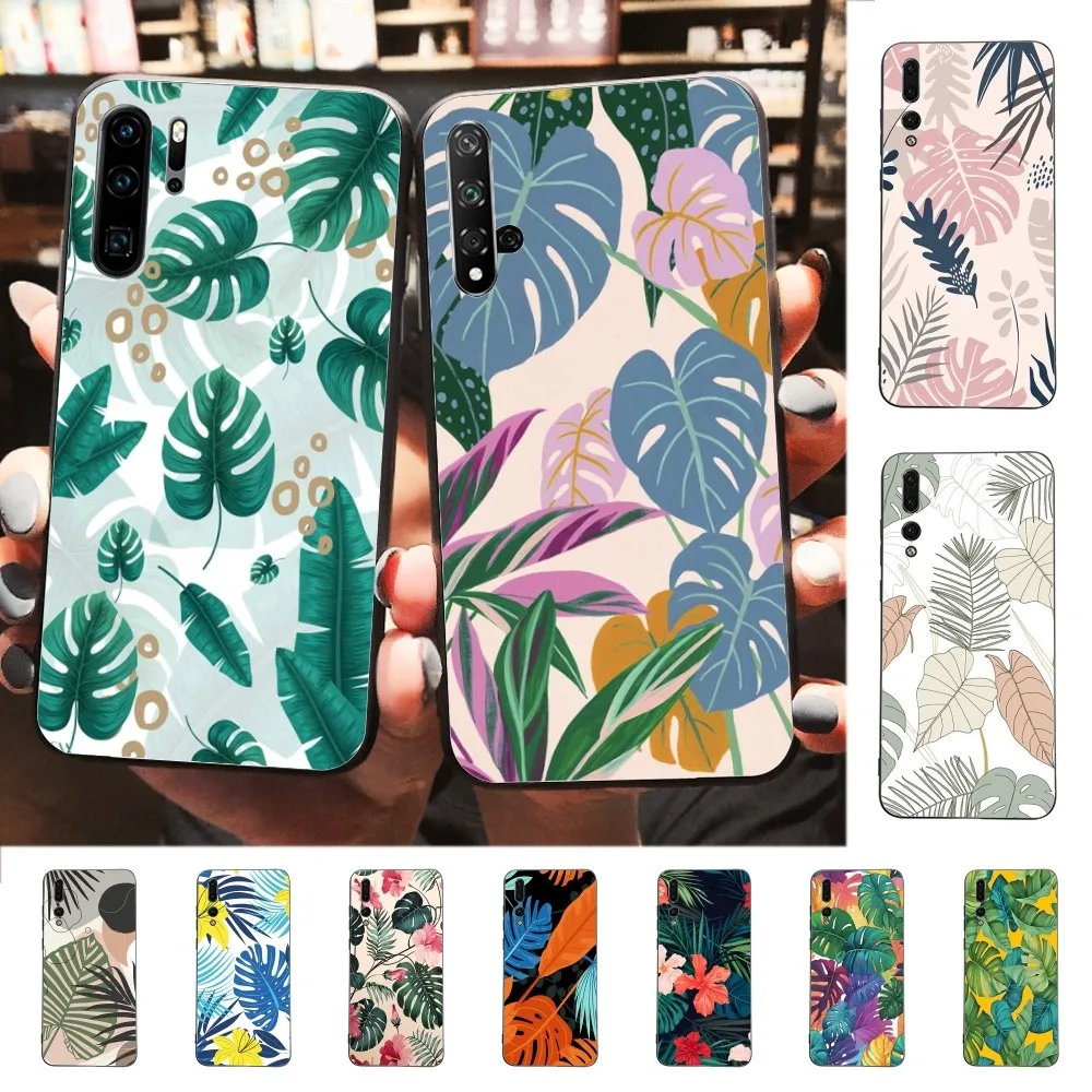 Palm Tree Leaves Phone Case For Huawei P 8 9 10 20 30 40 50 Pro Lite Psmart Honor lite 70 Mate 20lite