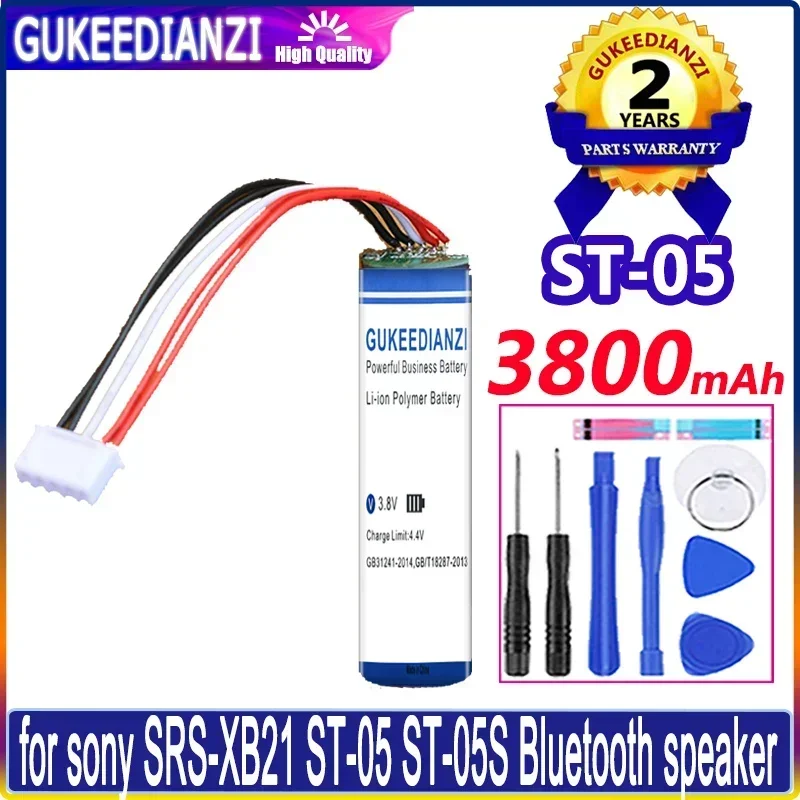 Аккумулятор GUKEEDIANZI 3800 мАч для Sony SRS-XB21 ST-05 ST-05S Bluetooth-динамик