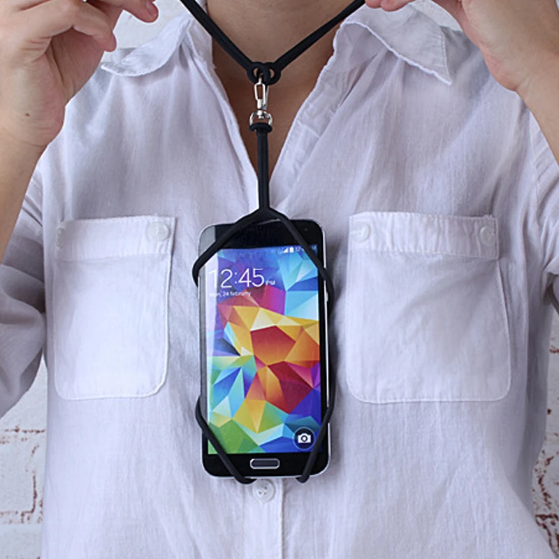 

Lanyard Case For iPhone 6 6s 7 8 plus Case iPhone X XS MAX 5S SE For case lanyard key lanyard for phone neck Silicone